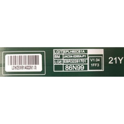 LED DIVER PARA TV LG NUMERO DE PARTE EBR32281701 / 3PCR02845A / 86N99 / LDWZE06B1A0228(1.0) / PANEL NC860DZD-ABKH1 / 86QNED99UPA - Imagen 2